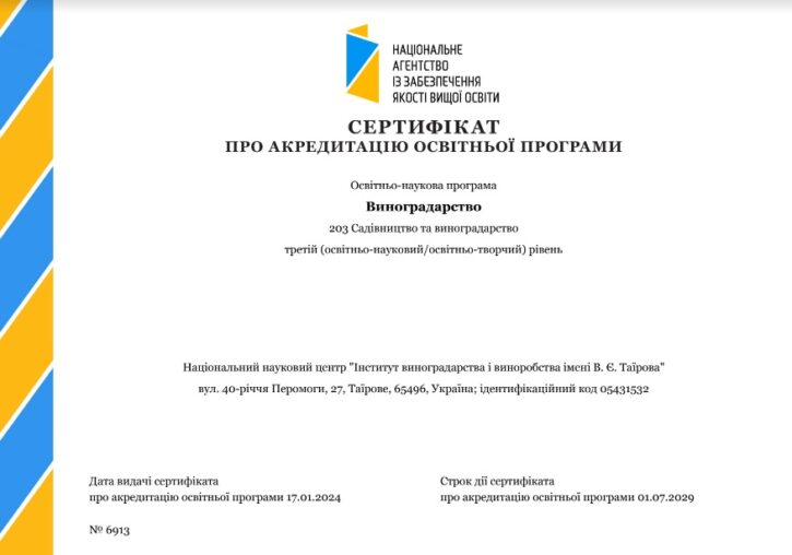 Сертифікат акредитації